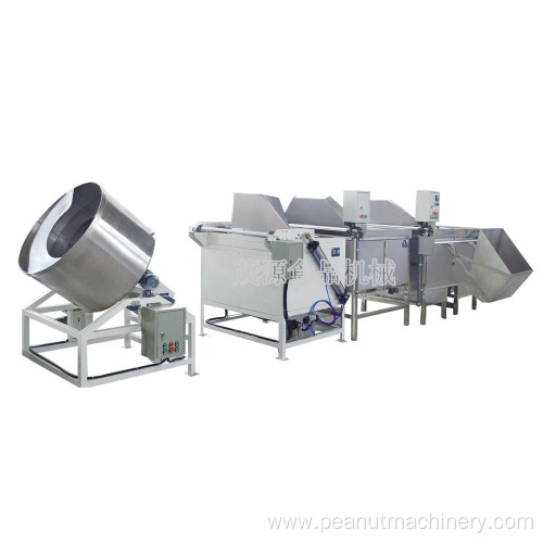 Gas heating automatic nut frying machine